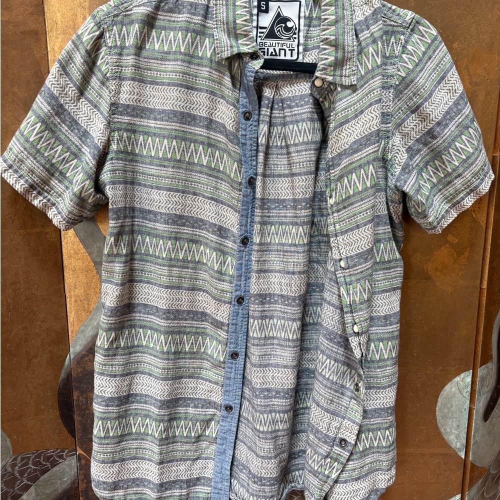Men's Green Patterned Shirt